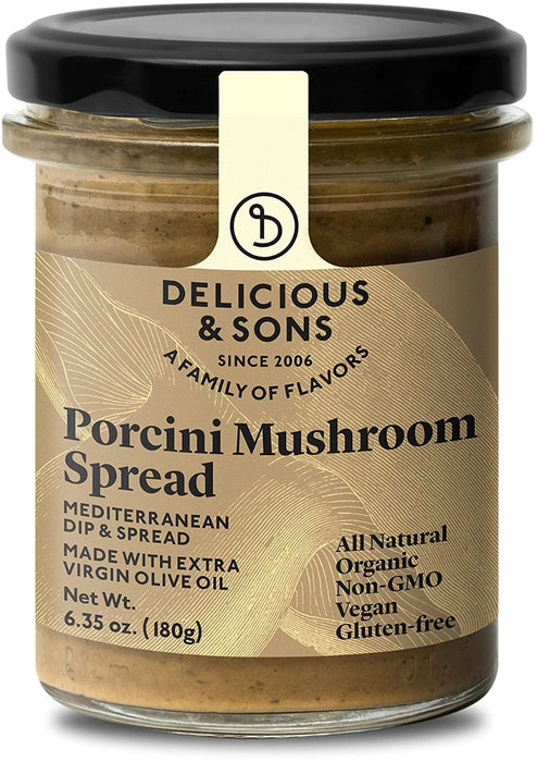 DELICIOUS AND SONS: Porcini Mushroom Spread, 6.35 oz