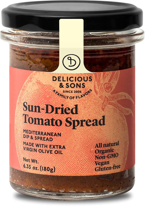 DELICIOUS AND SONS: Sun Dried Tomato Spread, 6.35 oz