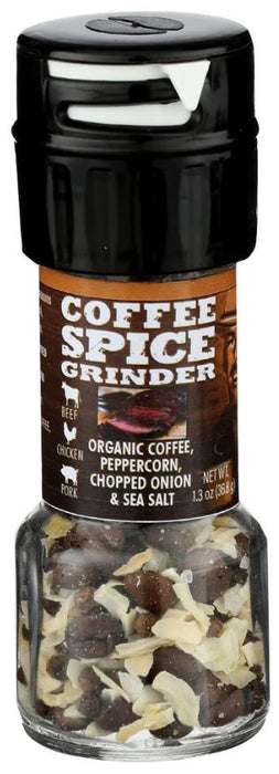 DON PABLO ORGANIC COFFEE: Peppercorn Coffee Chopped Onion Sea Salt Spice Grinder, 1.3 oz