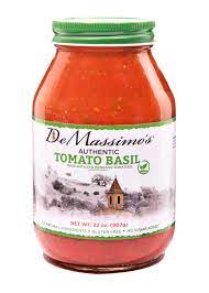 DE MASSIMOS: Sauce Pasta Tomato Basil, 32 oz