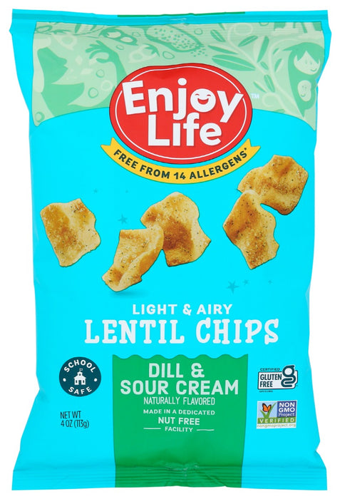 ENJOY LIFE: Lentil Chips Dill and Sour Cream, 4 oz