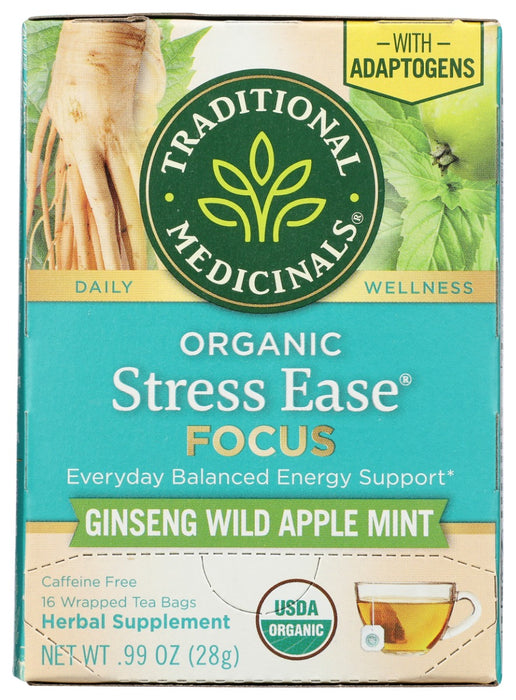 TRADITIONAL MEDICINALS: Stress Ease Focus Tea, 16 bg