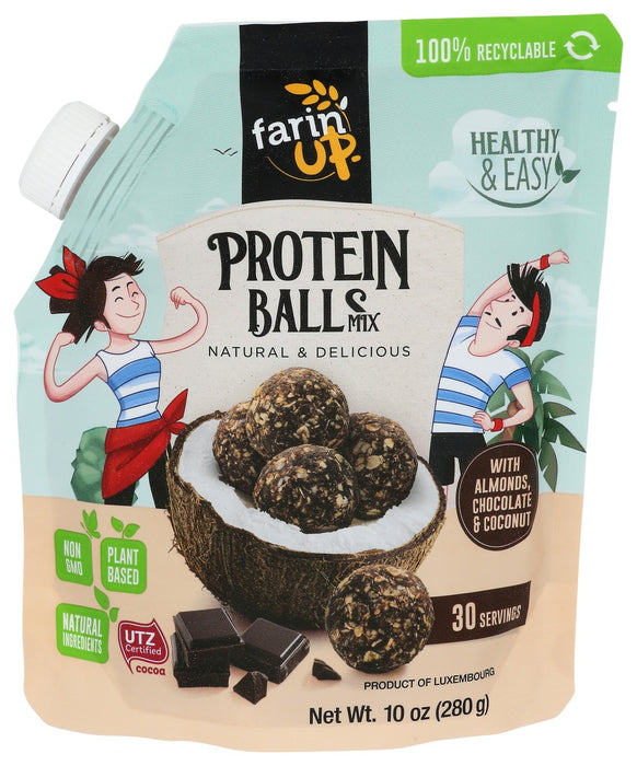 FARIN UP: Coco Choco Protein Balls Mix, 10 oz
