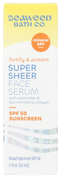 SEAWEED BATH COMPANY: Super Sheer Face Serum SPF 50, 1.1 fo