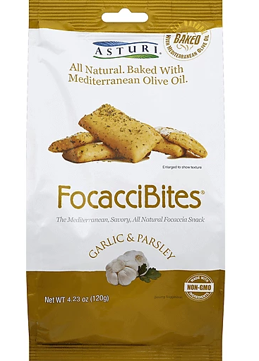 ASTURI: FocacciBites Garlic and Parsley, 4.23 oz