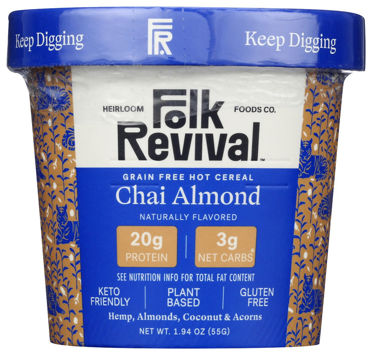 FOLK REVIVAL: Chai Almond Hot Cereal, 1.94 oz