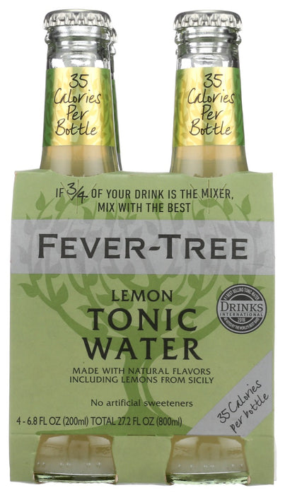 FEVER TREE: Lemon Tonic 4Pk, 27.2 fo