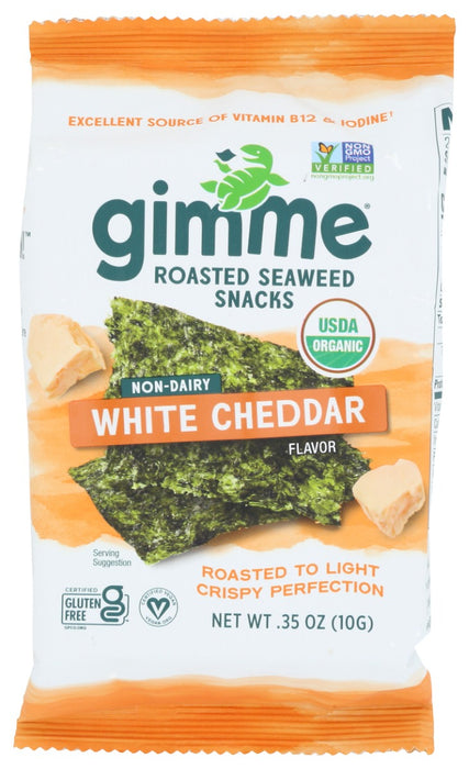 GIMME: White Cheddar Seaweed Snacks, 0.35 oz