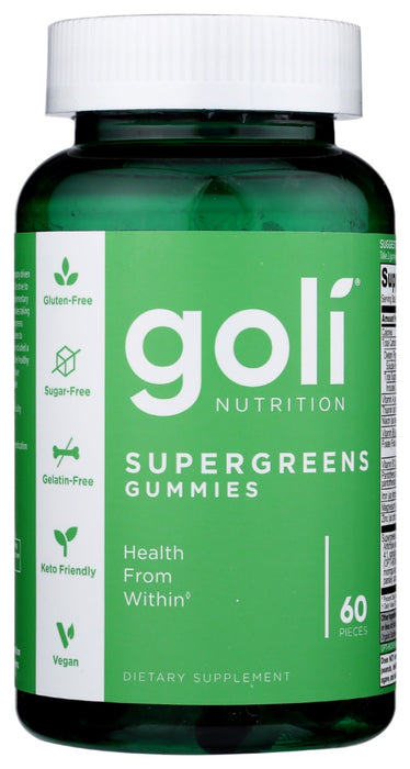GOLI NUTRITION: Supergreens Gummies, 60 pc