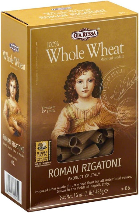 GIA RUSSA: Whole Wheat Roman Rigatoni, 16 oz