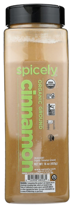 SPICELY ORGANICS: Organic Cinnamon Ground, 16 oz