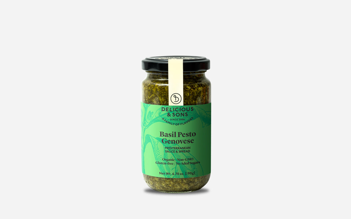 DELICIOUS AND SONS: Organic Basil Pesto Genovese, 6.7 oz