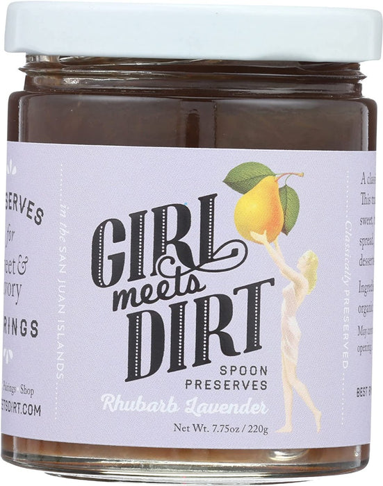 GIRL MEETS DIRT: Rhubarb Lavendar Spoon Preserves, 7.75 oz