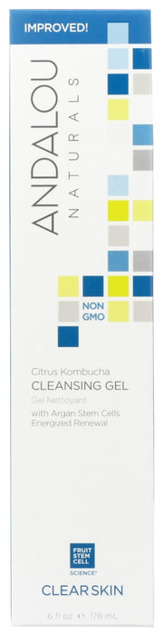 ANDALOU NATURALS: Clear Skin Citrus Kombucha Cleansing Gel, 6 oz