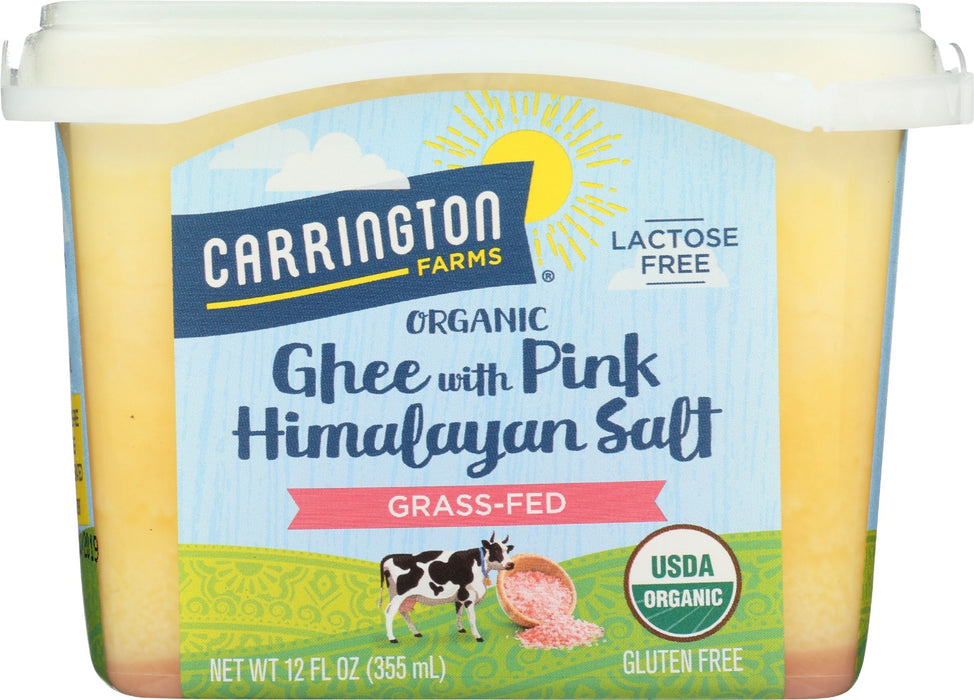 CARRINGTON FARMS: Organic Ghee with Pink Himalayan Salt, 12 oz