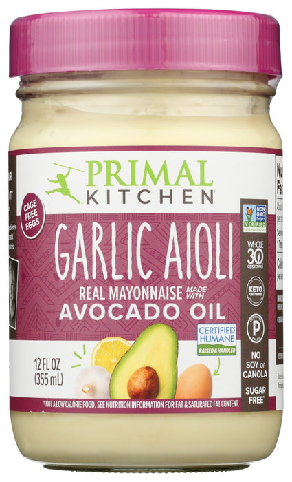PRIMAL KITCHEN: Garlic Aioli Mayo, 12 oz