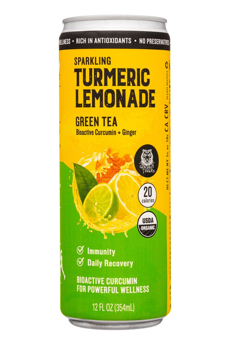 GOLDEN TIGER: Green Tea Turmeric Lemonade, 12 fo