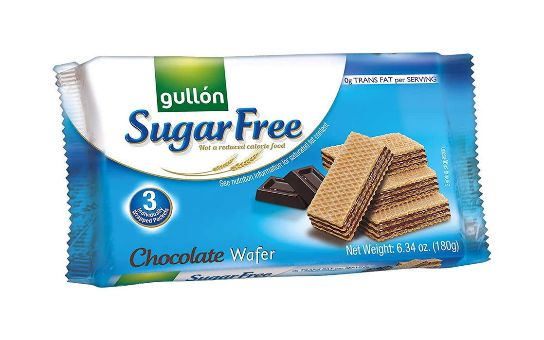 GULLON: Cookie Wafer Sugar Free Chocolate, 6.34 oz