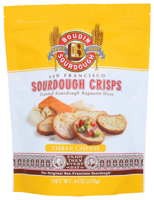 BOUDIN SOURDOUGH: Three Cheese Sourdough Crisps, 6 oz