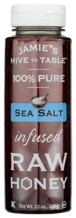 HIVE TO TABLE HONEY FARMS: Pure Sea Salt Infused Raw Honey, 12 oz