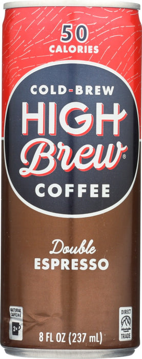 HIGH BREW: Double Espresso Coffee, 8 fo