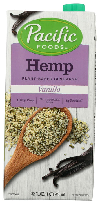 PACIFIC FOODS: Vanilla Hemp Milk, 32 fo