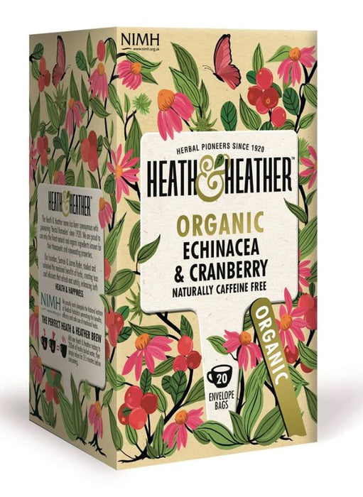 HEATH AND HEATHER: Organic Echinacea Cranberry Tea, 20 ea
