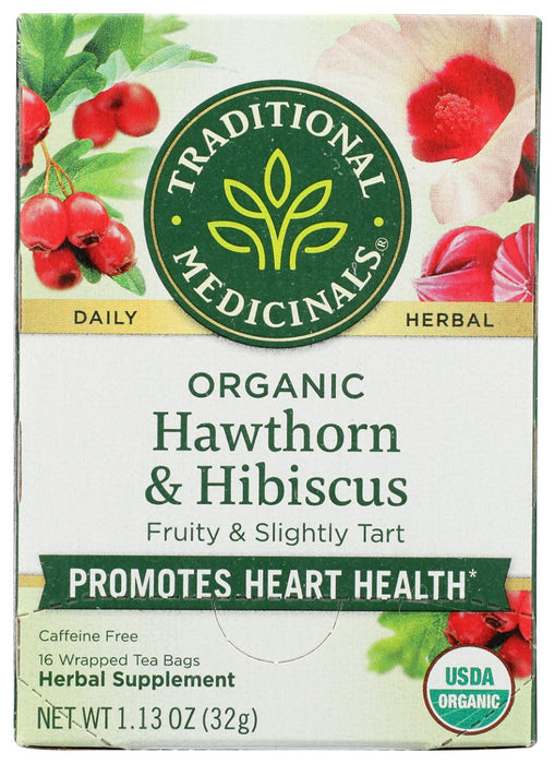 TRADITIONAL MEDICINALS: Hawthorn and Hibiscus Tea, 16 bg