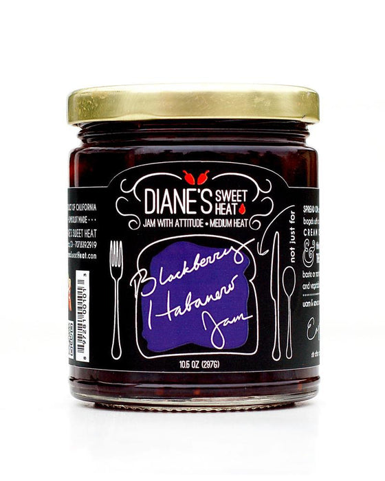 DIANES SWEET HEAT: Blackberry Habanero Jam, 10.5 oz