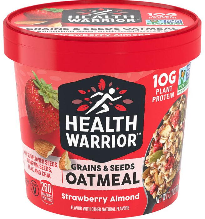 HEALTH WARRIOR: Oatmeal Strawberry Almond Cup, 2.11 oz