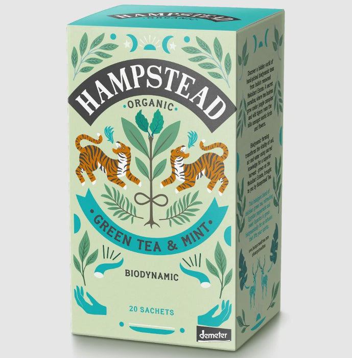HAMPSTEAD TEA: Organic Mint Green Tea, 20 bg