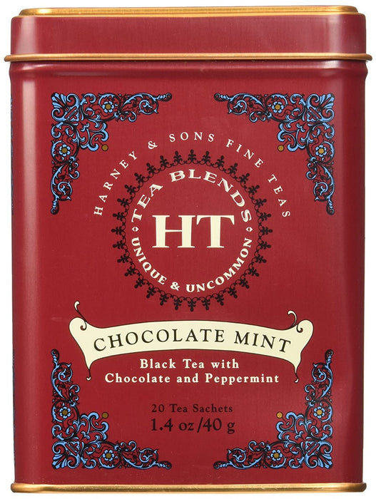 HARNEY & SONS: Chocolate Mint Hot Tea Tin, 20 bg