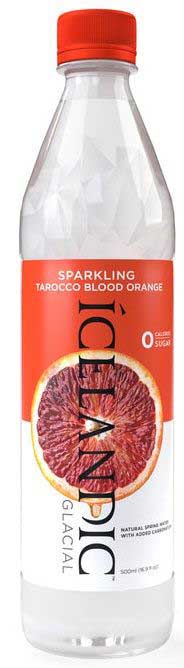 ICELANDIC GLACIAL: Sparkling Blood Orange Water, 16.9 fo