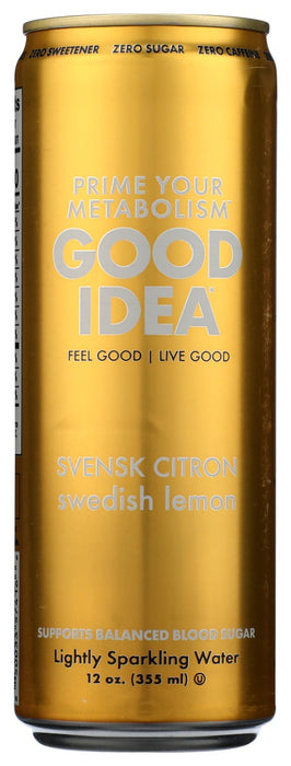 GOOD IDEA: Swedish Lemon Sparkling Water, 12 fo