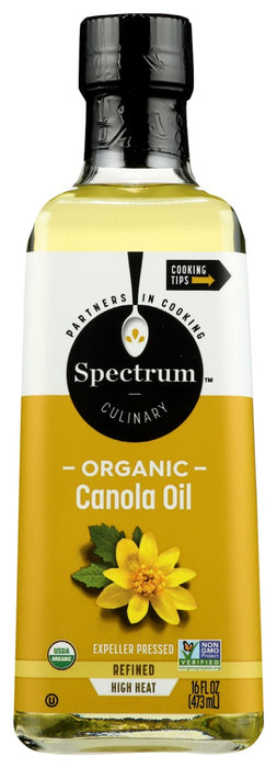 SPECTRUM NATURALS: Organic Canola Oil Refined, 16 fo