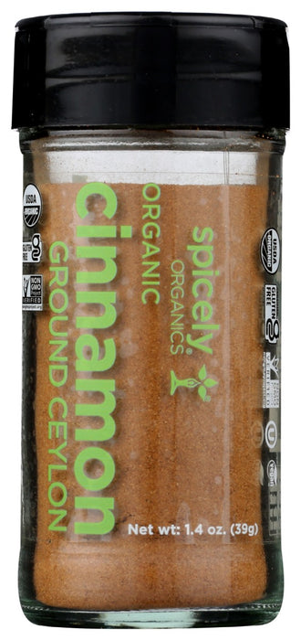 SPICELY ORGANICS: Organic Cinnamon Ceylon Ground Jar, 1.4 oz