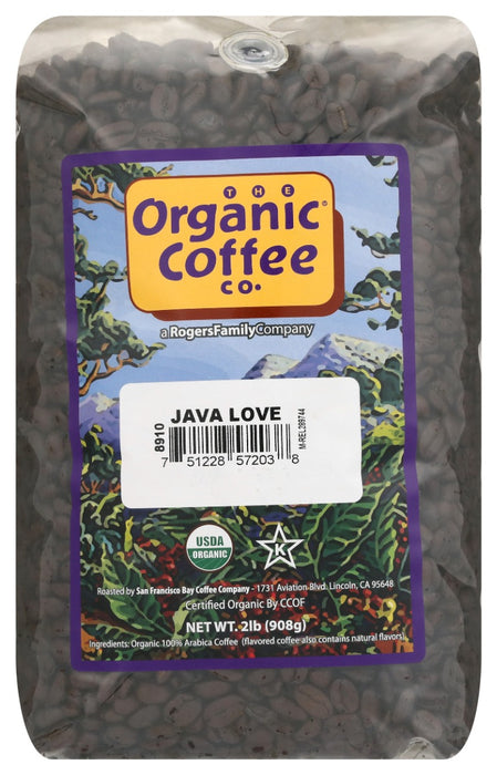 ORGANIC COFFEE CO: Java Love Whole Bean Coffee, 2 lb