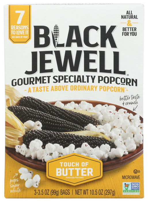 BLACK JEWELL: Microwave Popcorn Touch Of Butter, 10.5 oz