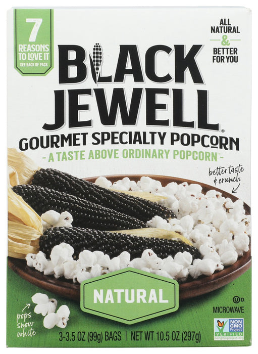 BLACK JEWELL: Microwave Black Jewell Popcorn Natural 3Ct, 10.5 oz