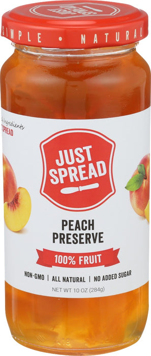 JUST SPREAD: Peach Fruit Preserve, 10 oz