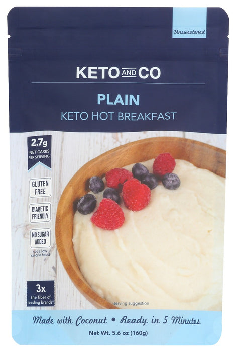 KETO & CO: Breakfast Plain Hot, 5.6 oz