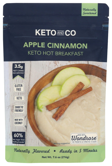 KETO & CO: Breakfast Apple Cinnamon Hot, 7.6 oz