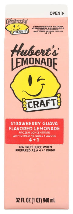 HUBERTS LEMONADE: Craft Lemonade Strawberry Guava, 32 oz