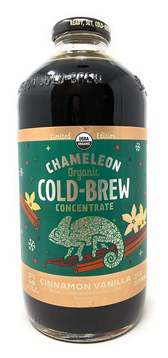 CHAMELEON COLD BREW: Cinnamon Vanilla Cold Brew Coffee Concentrate, 32 fo