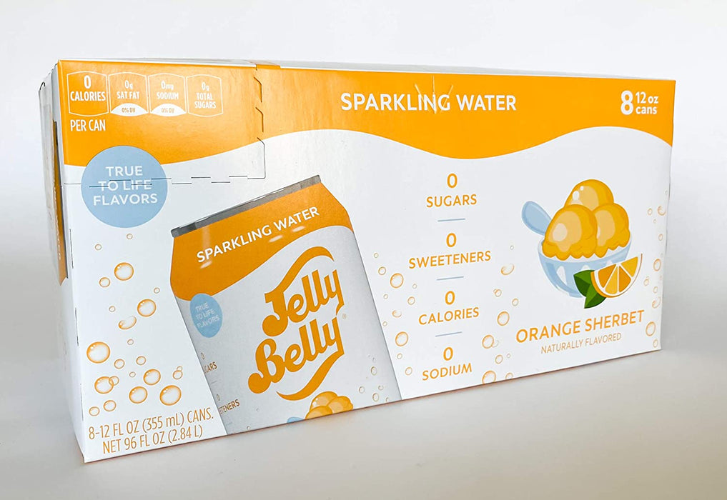 JELLY BELLY: Water Orange Sherbet 8 Cans, 96 FO