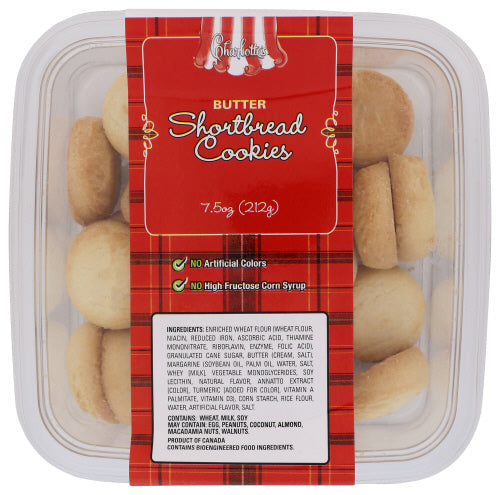 CHARLOTTES: Cookies Shortbread Butter, 7.5 oz