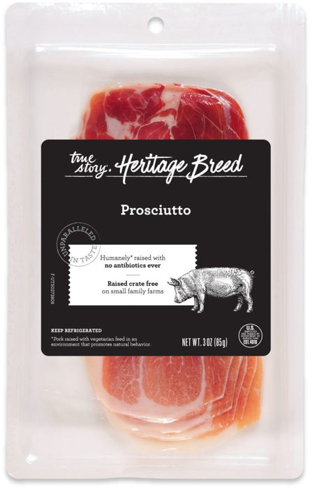 TRUE STORY: Prosciutto Uncured Sliced, 3 oz