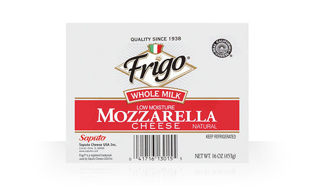 FRIGO: Whole Milk Mozzarella Cheese, 16 oz