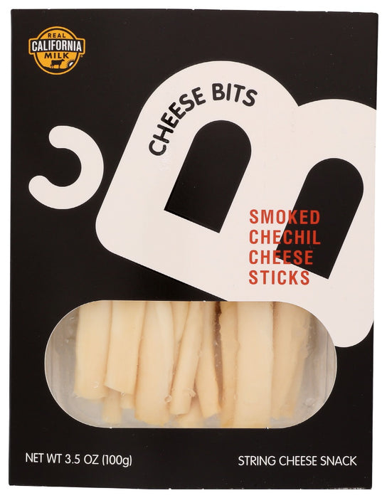 CHEESE BITS: Smoked Chechil Cheese Sticks, 3.5 oz
