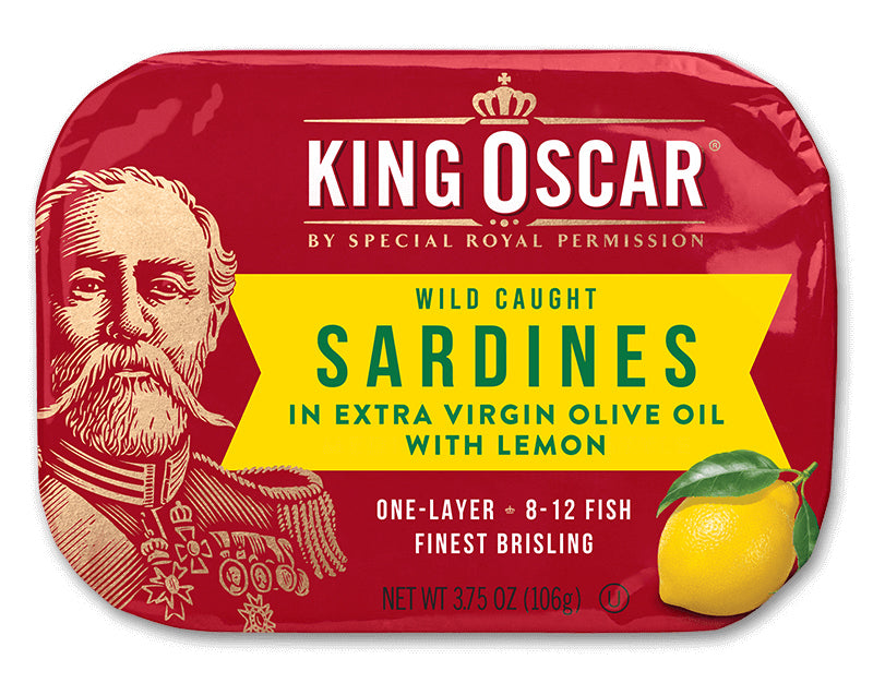 KING OSCAR: Sardine 1 Layer Evoo Lemon, 3.75 OZ